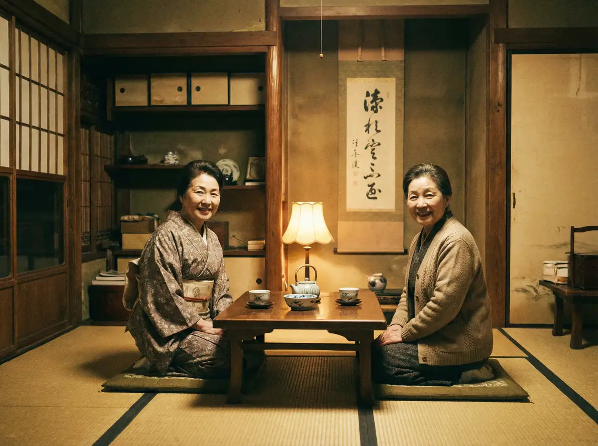 两位优雅的 [国产51]国产51永久地址::精品国产51在线播放 在日式茶室中品茶交谈